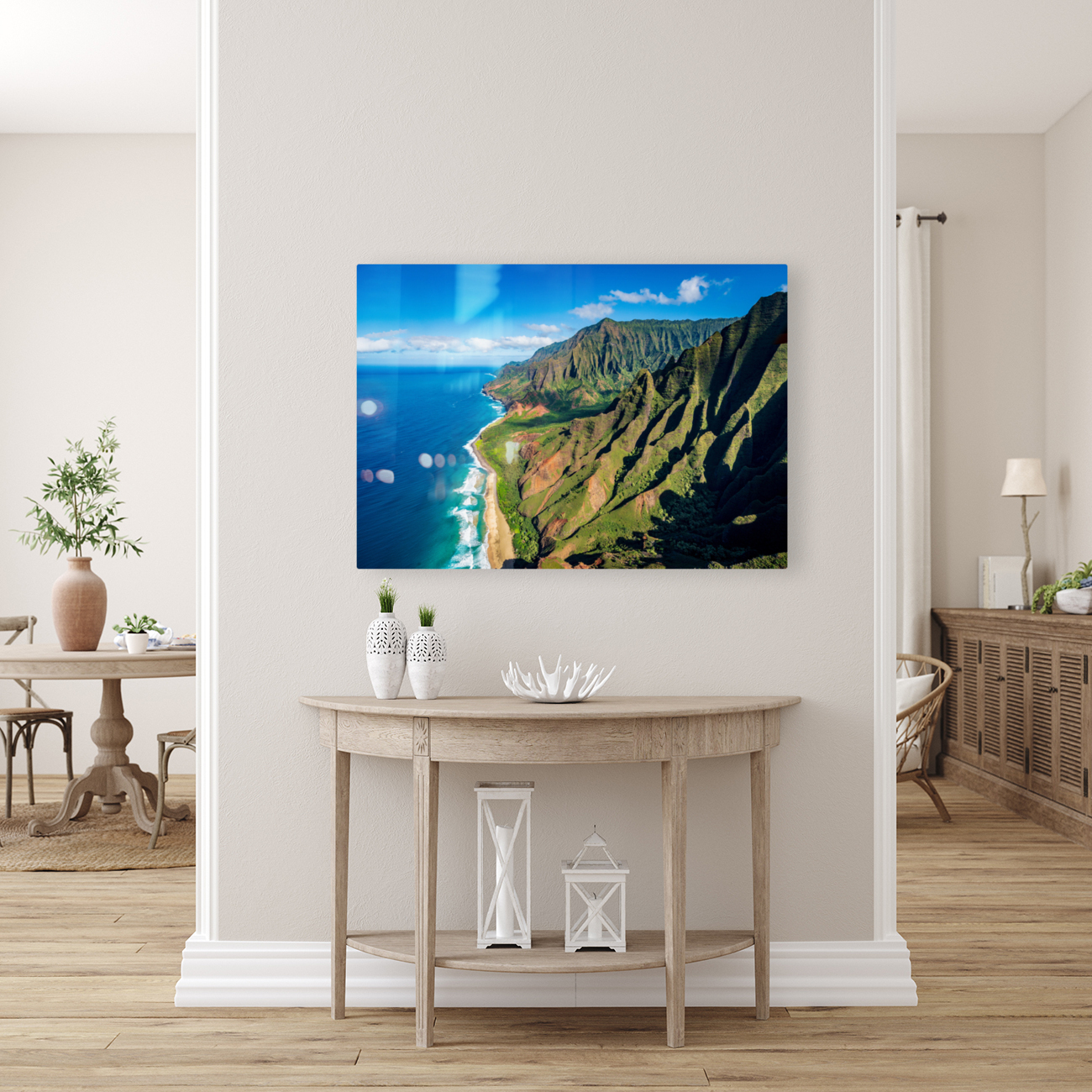 Coastline of Na Pali on Kauai Reproduction