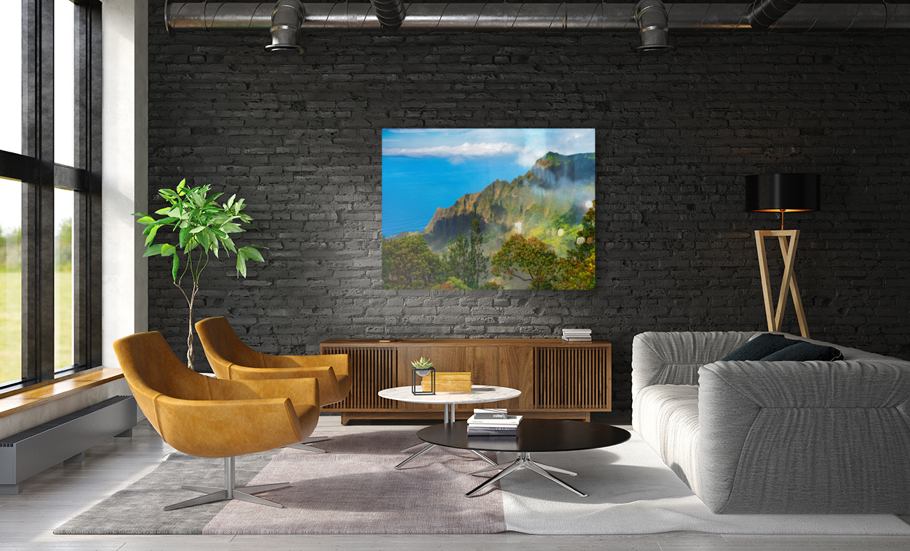 Dramatic view of Kalalau valley Kauai Reproduction