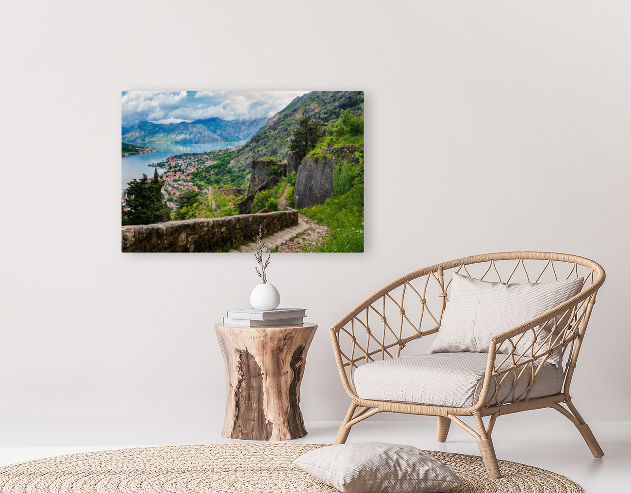 View from above Old Town of Kotor in Montenegro Reproduction