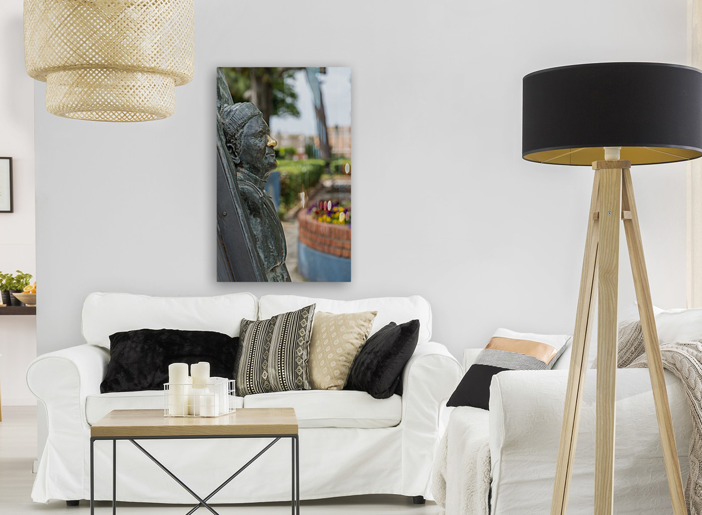 Statue of bust of Lawrence Durrell in Corfu Reproduction