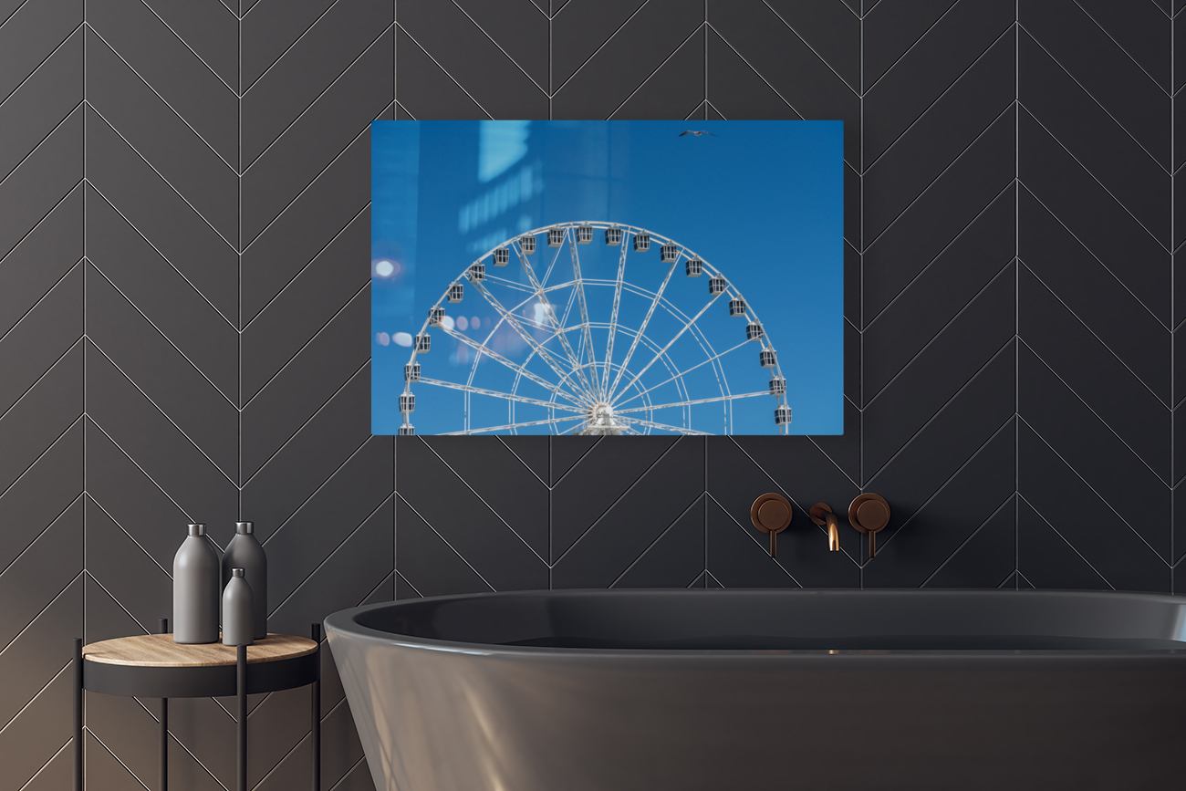 White ferris wheel on Steel Pier in Atlantic City Reproduction