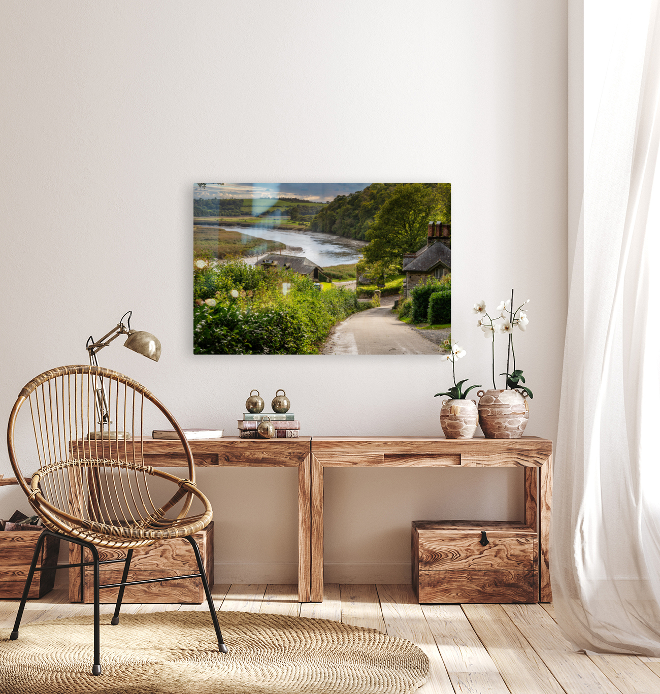 Cotehele Quay on the River Tamar in Devon Reproduction