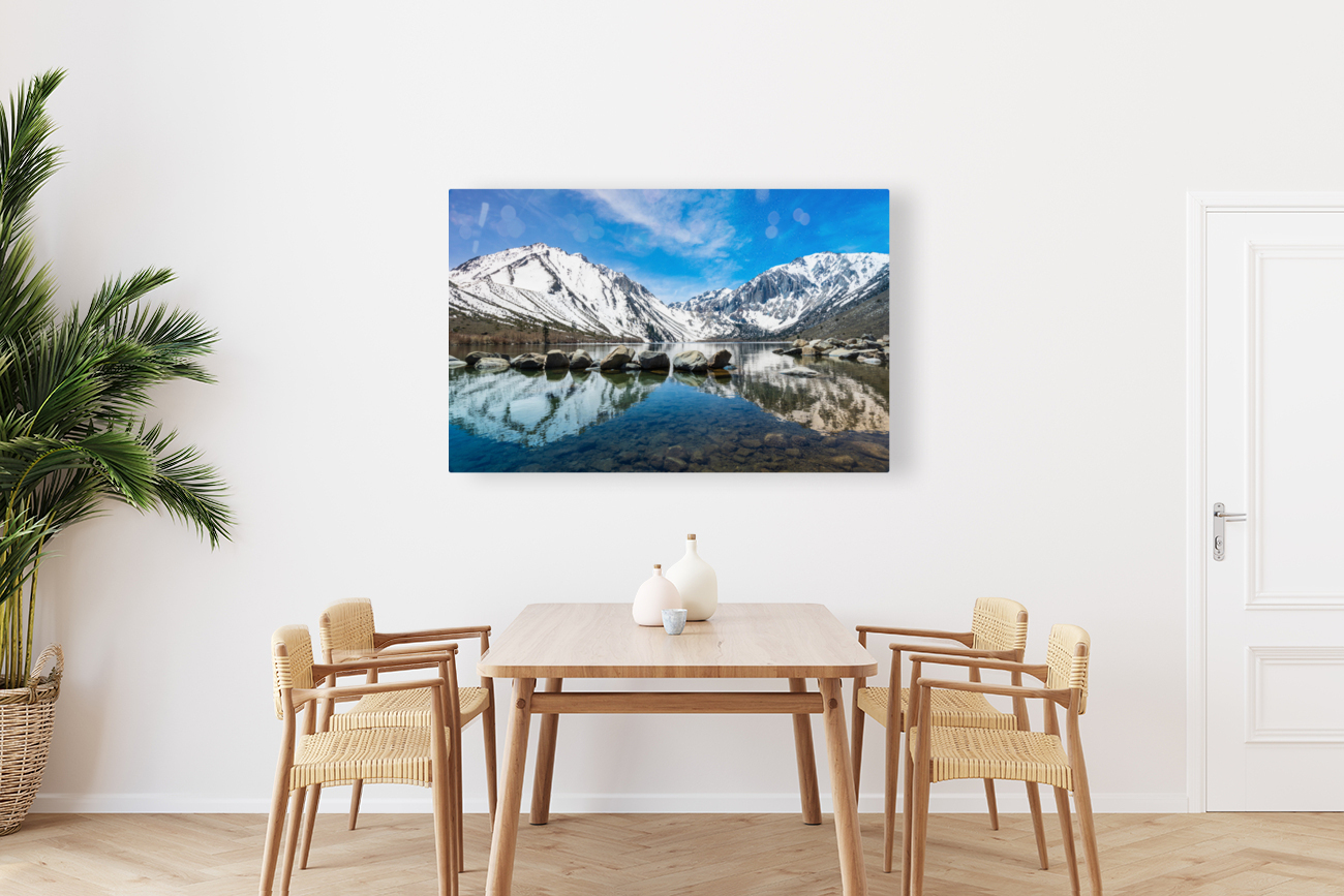 Reflections in Convict Lake in Sierra Nevadas Reproduction