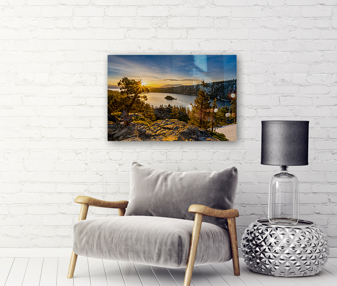 Sunrise over Emerald Bay on Lake Tahoe Reproduction