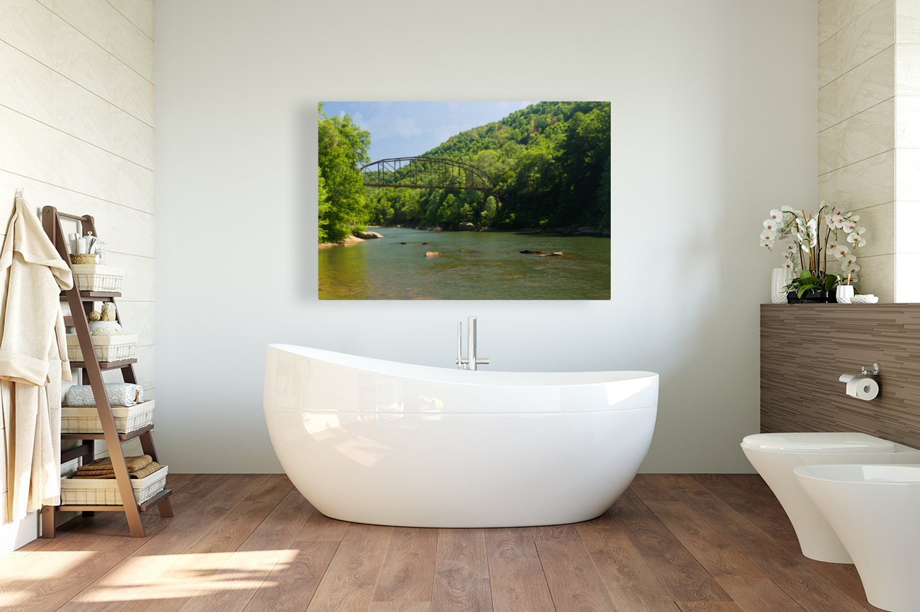 View of Jenkinsburg Bridge over Cheat River Reproduction
