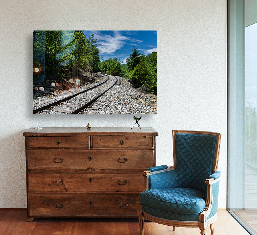 Old railway track at High Falls of Cheat Reproduction