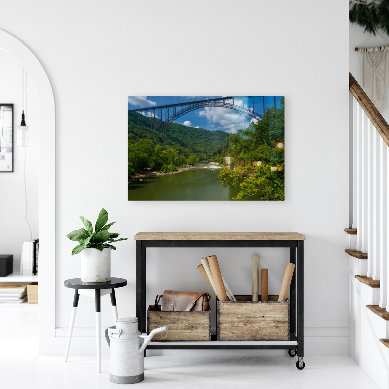 Rafters at the New River Gorge Bridge Reproduction