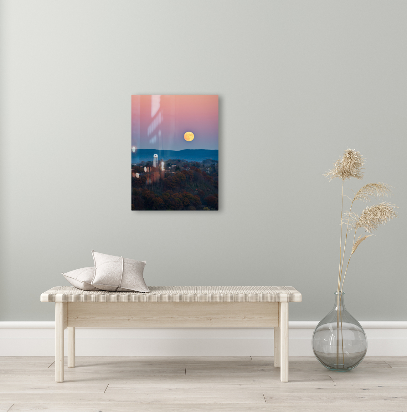 Harvest Supermoon over WVU Morgantown Reproduction