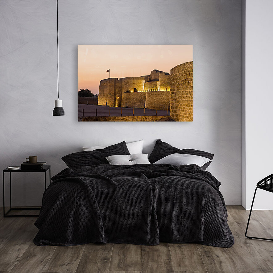 Old Bahrain Fort at Seef at sunset Reproduction