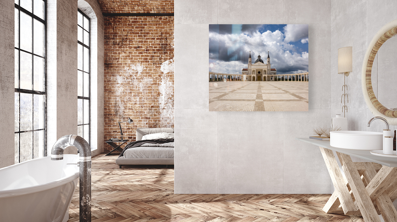 Panorama Basilica of Mongomo in Equatorial Guinea Reproduction