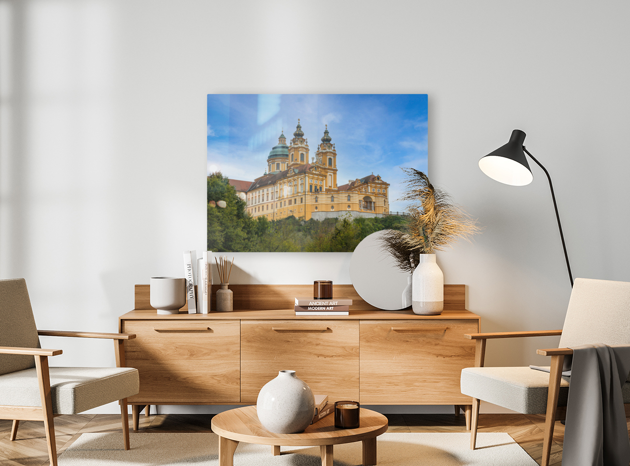 Exterior of Melk Abbey in Austria Reproduction