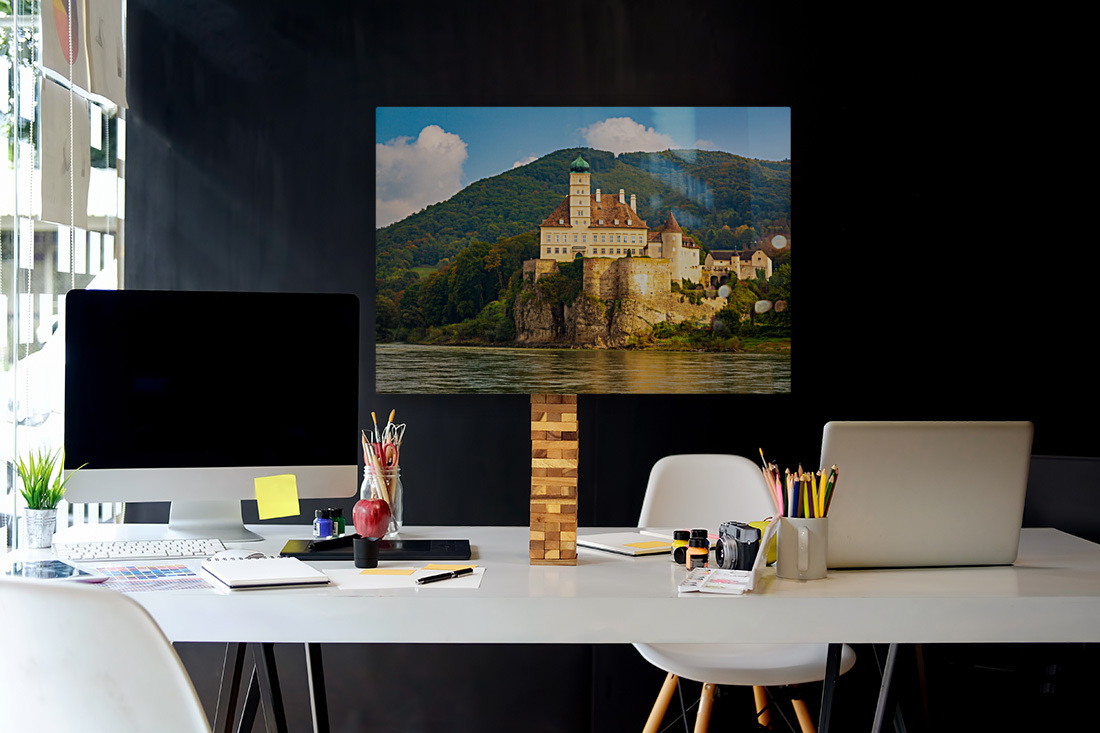 Schloss Schoenbuehel on Danube riverbank Reproduction