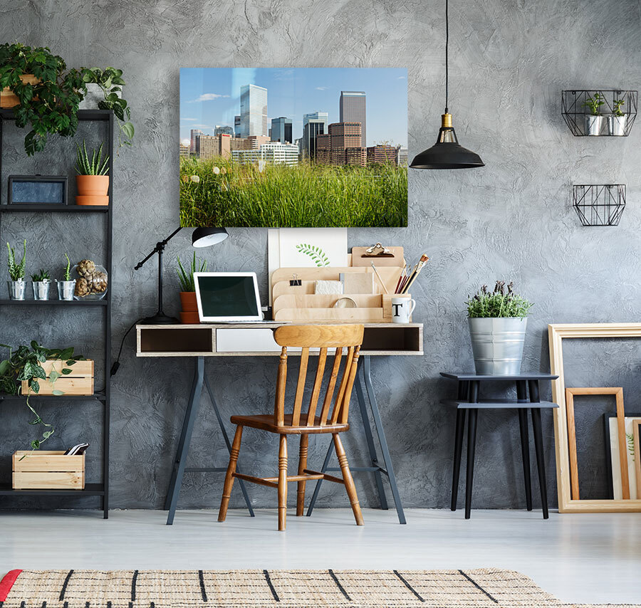 View of downtown buildings in Denver Reproduction