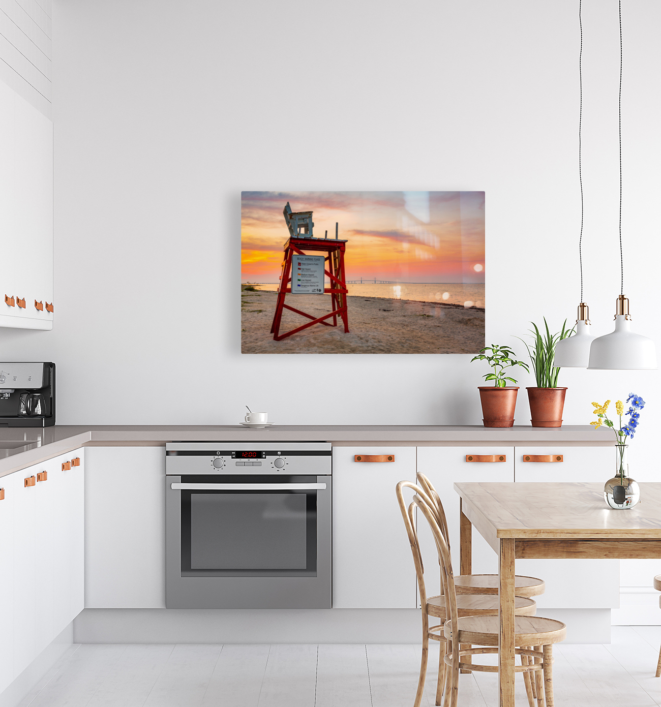 Lifeguard stand in Fort De Soto Florida Reproduction