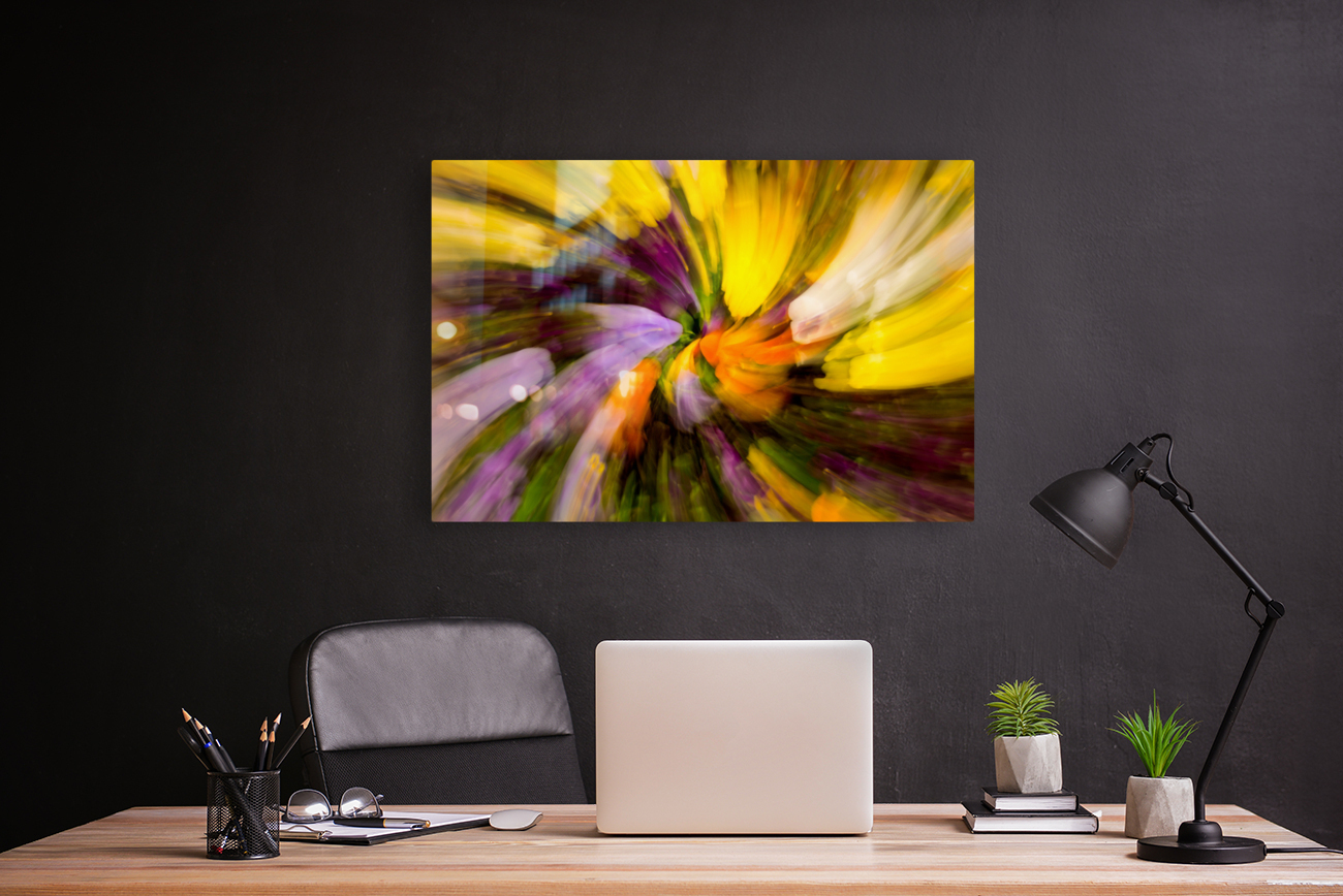 Flower blossoms in curling pattern Reproduction