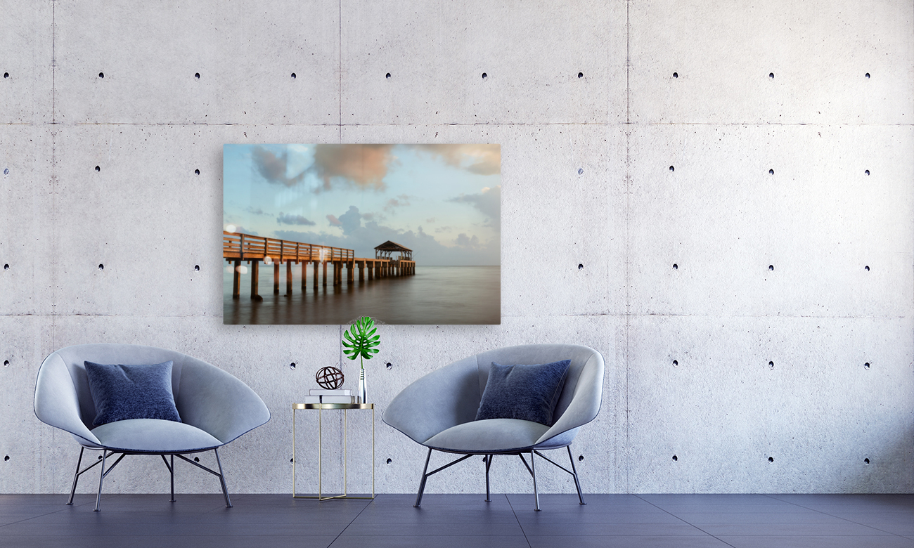 Long exposure Waimea Pier Kauai Reproduction