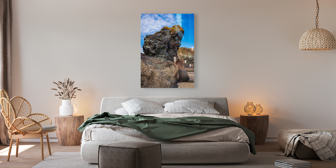 Unusual rock formation at Kynance Cove near the Lizard in Cornwa Reproduction