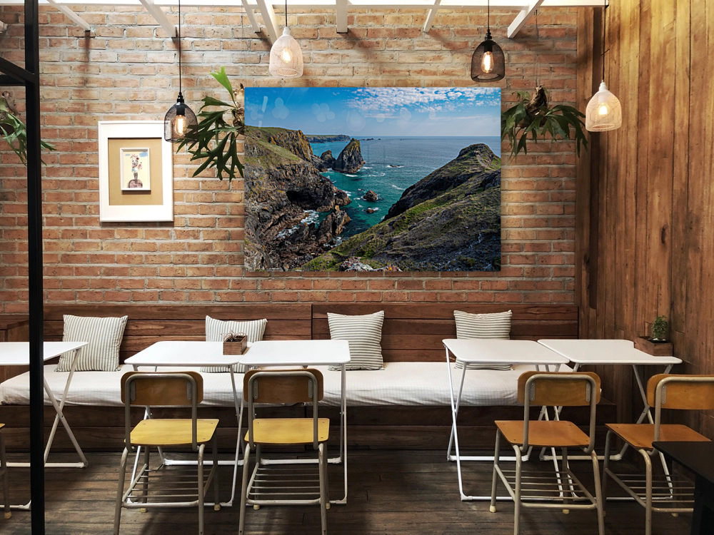 View towards the Lizard from Kynance Cove in Cornwall Reproduction