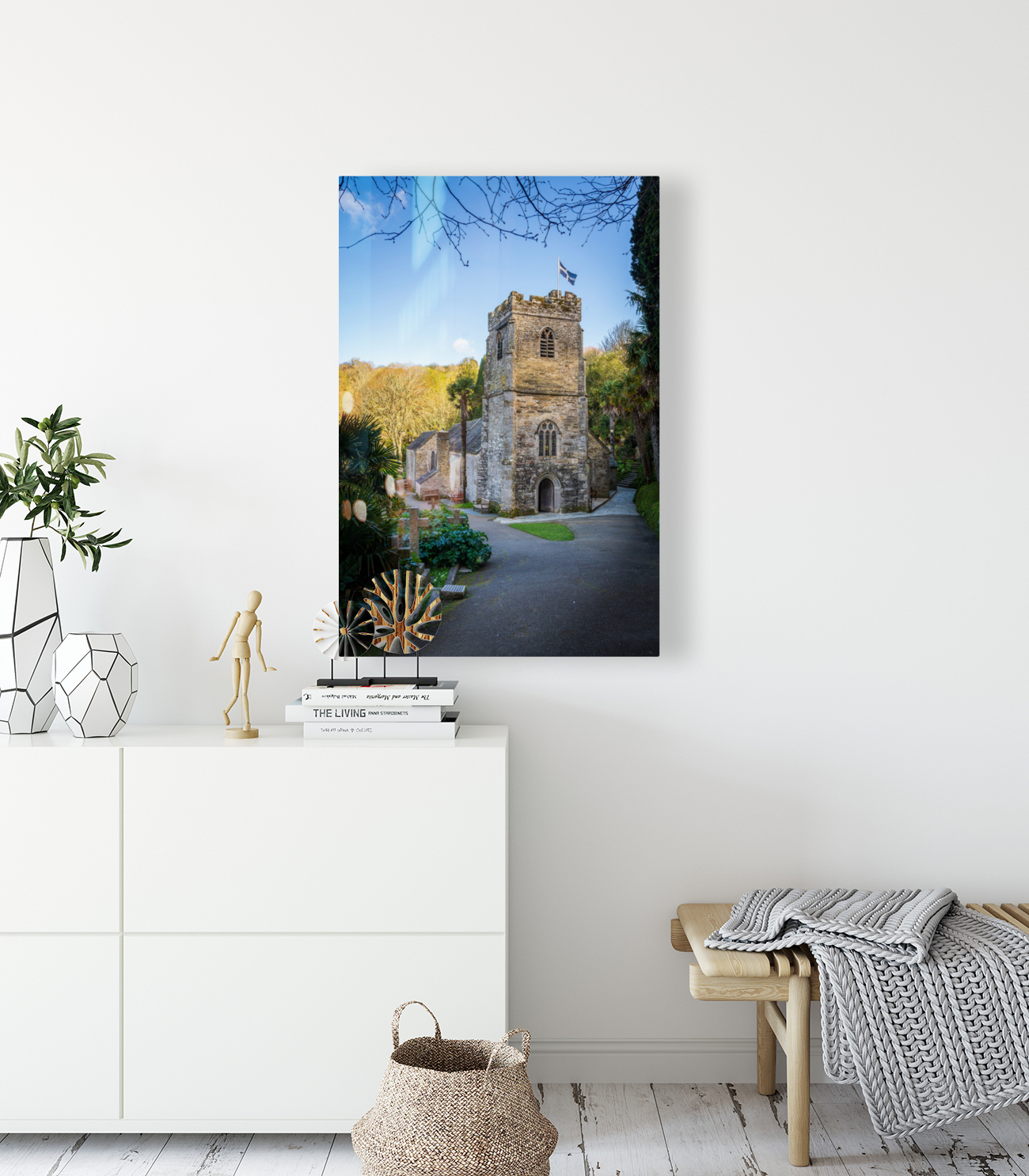 St Just in Roseland parish church in Cornwall UK Reproduction