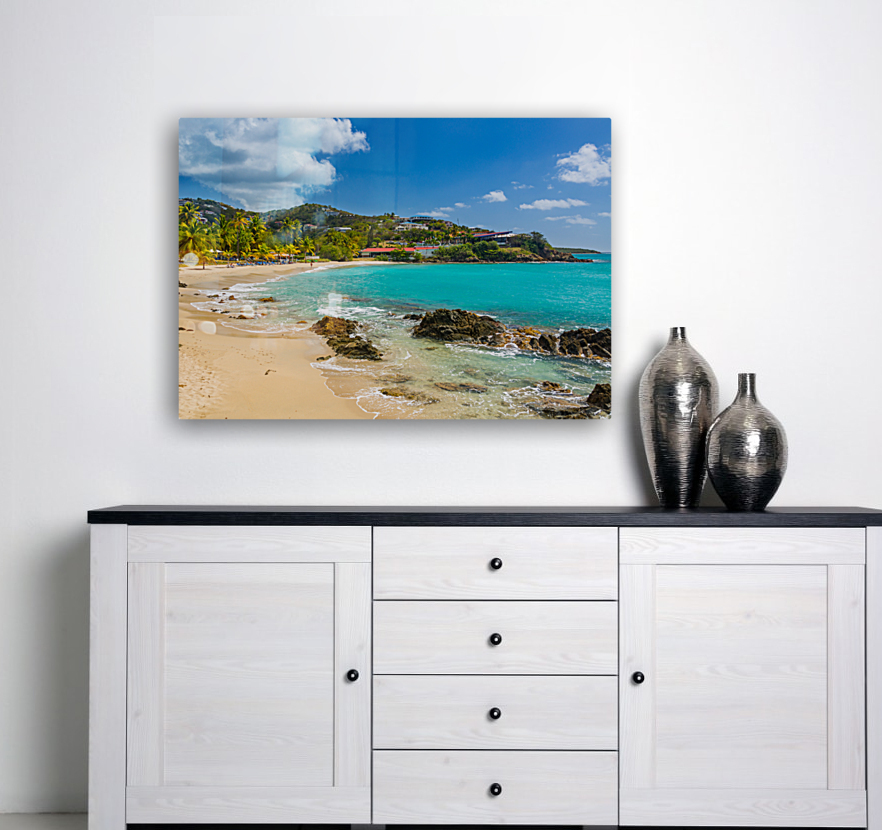 Frenchmans Bay beach scene on St Thomas USVI Reproduction