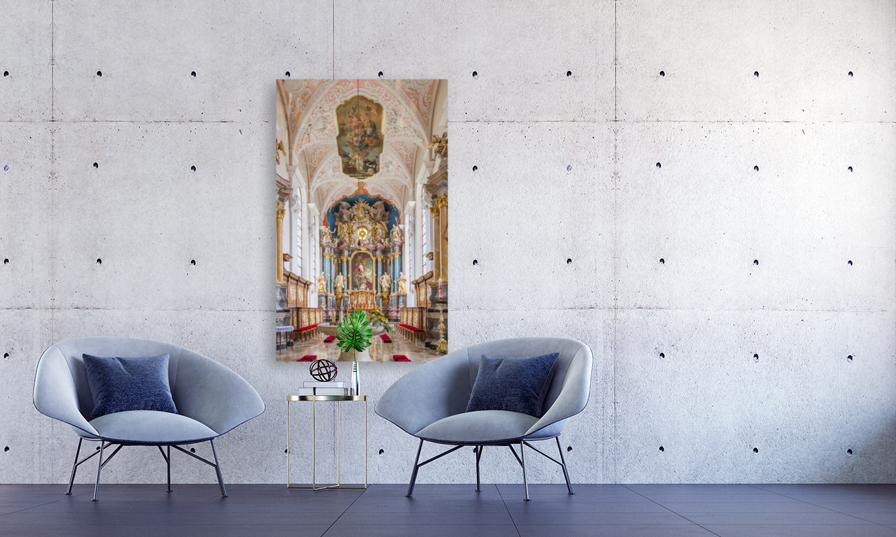 Interior Parish Church Gerlachsheim Germany Reproduction