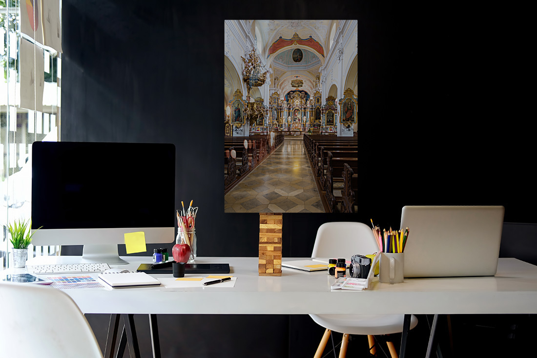 Interior Parish Church Gerlachsheim Germany Reproduction