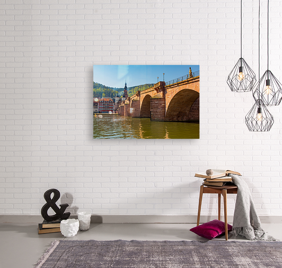 Old bridge into town of Heidelberg Germany Reproduction
