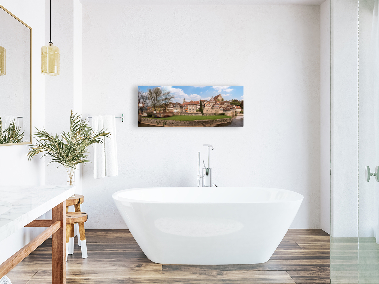 Panorama of Schwabisch Hall Germany Reproduction