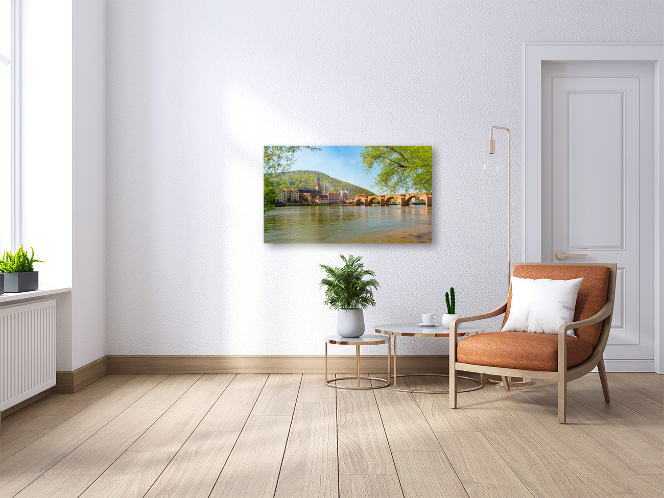 Old bridge into town of Heidelberg Germany Reproduction