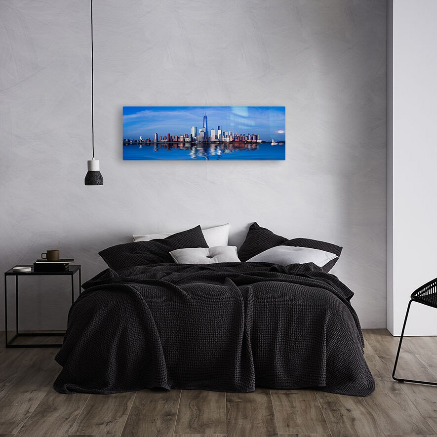 Panorama of Lower Manhattan at dusk Reproduction