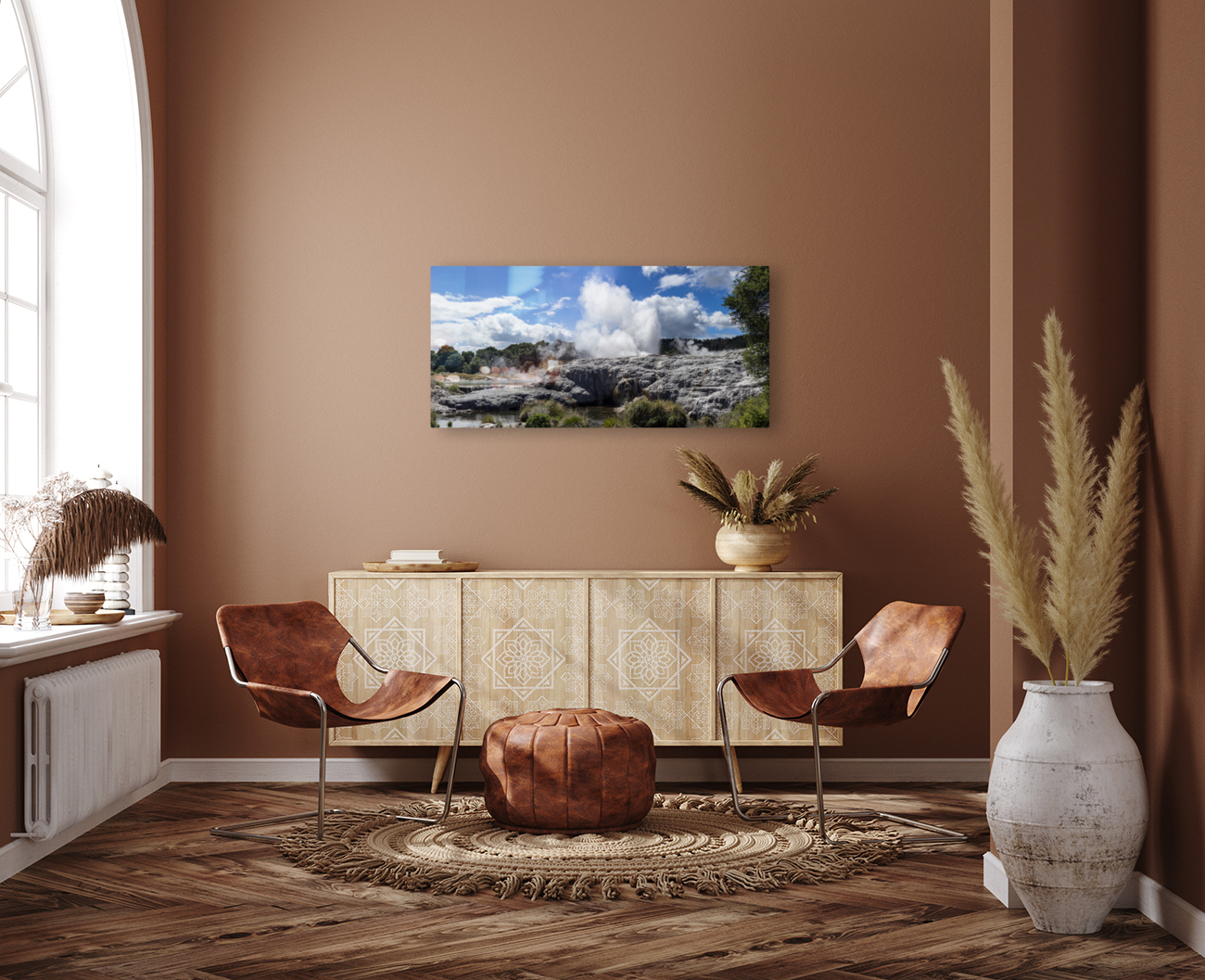 Whakarewarewa thermal geyser area Reproduction