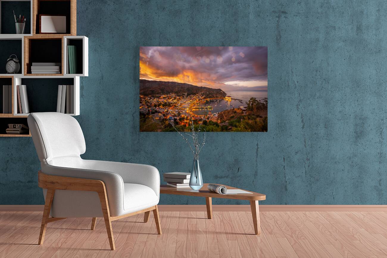 Sunset in Avalon on Catalina Island Reproduction