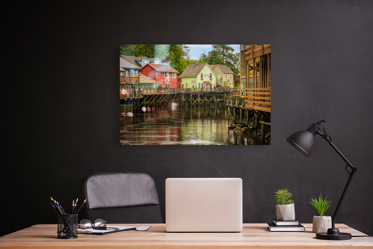 Famous Creek Street wharf in Ketchikan Alaska Reproduction