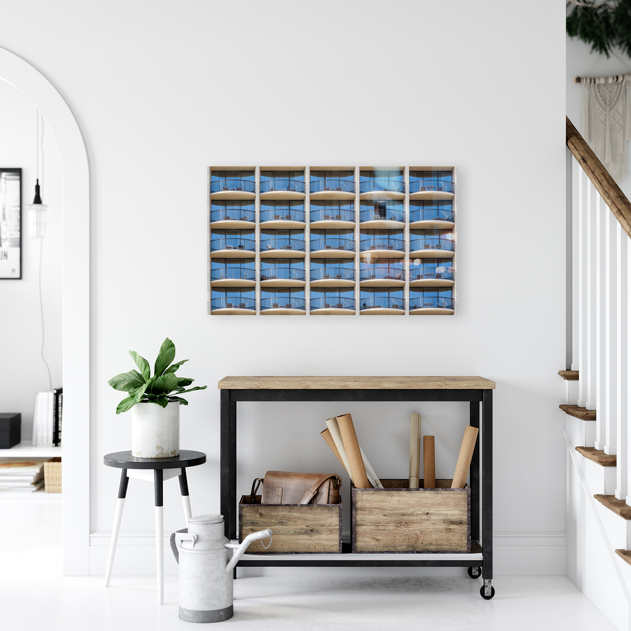 Pattern of hotel room balconies  Reproduction