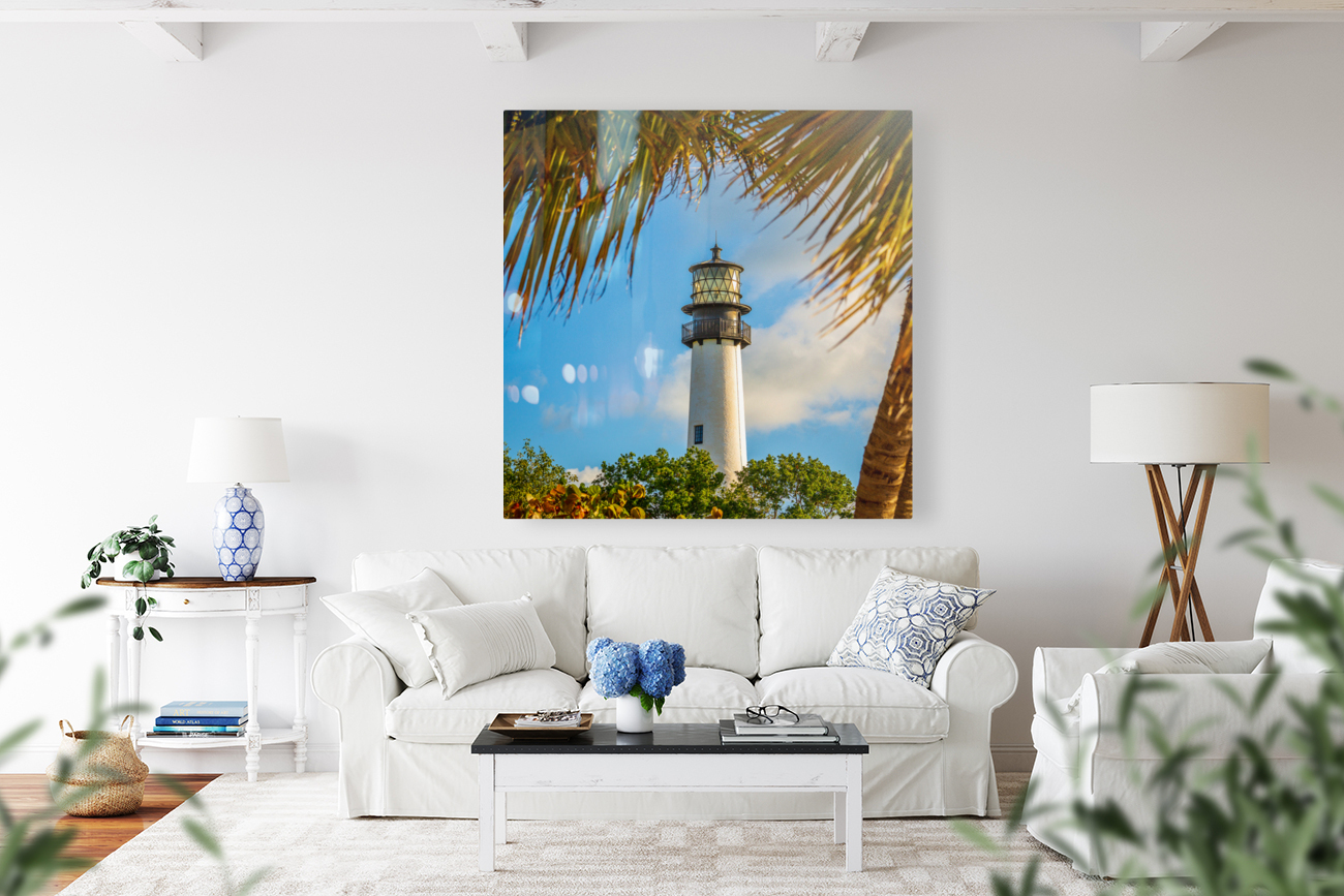 Cape Florida lighthouse in Bill Baggs State Park Reproduction