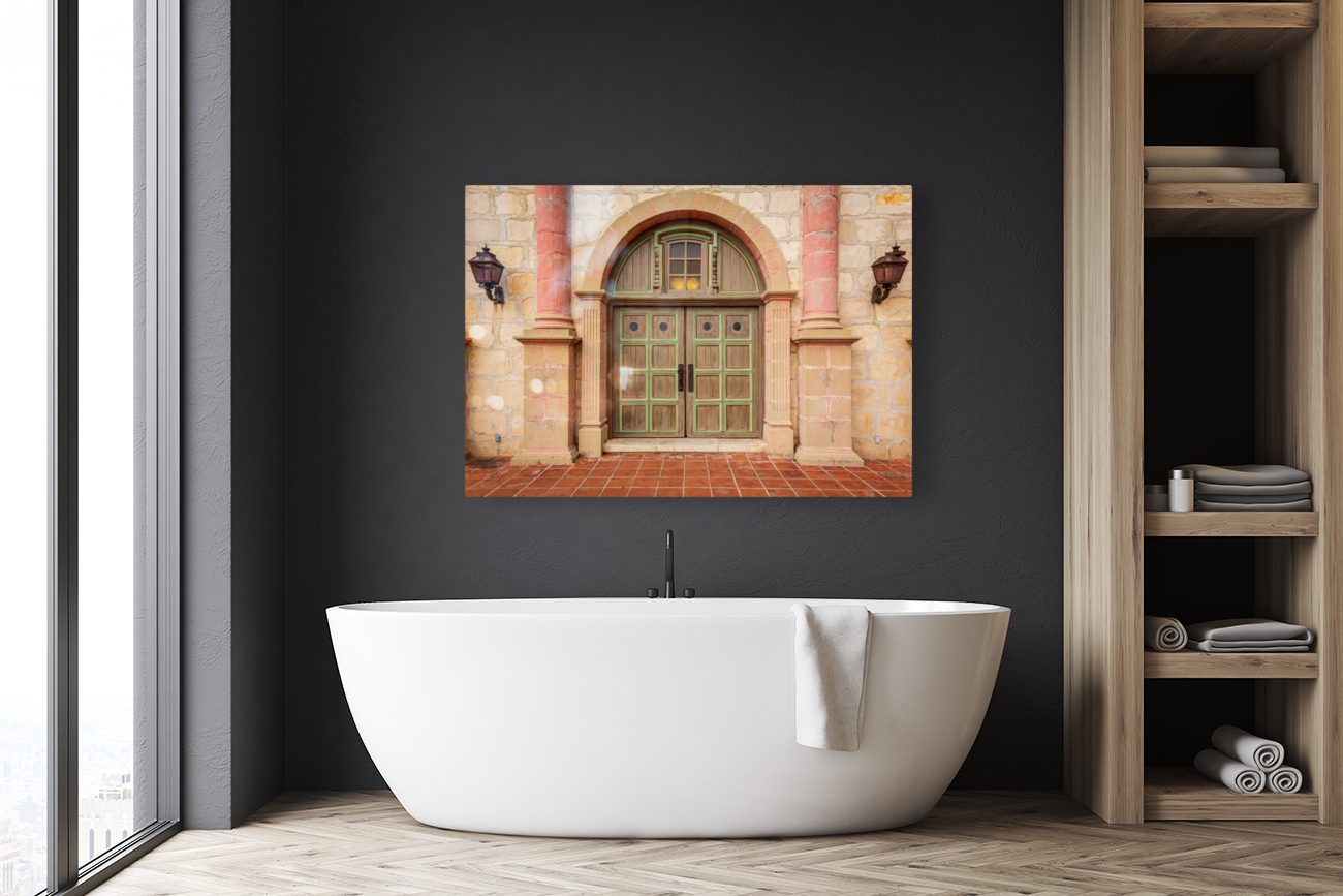 Doorway at Santa Barbara Mission Reproduction