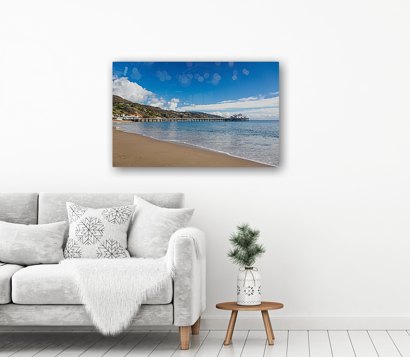 Pier at Malibu Lagoon California Reproduction