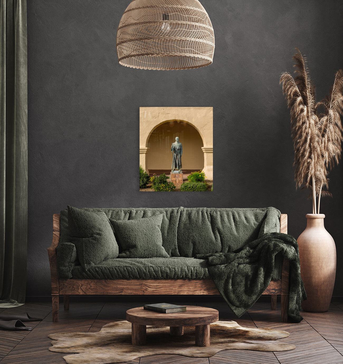 Father Junipero Serra statue Santa Ines Mission Reproduction