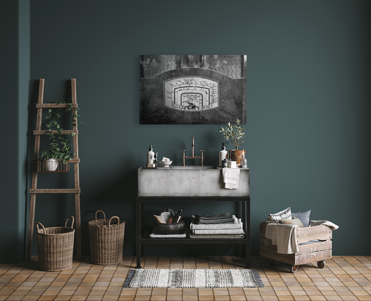 Tuning dial on Brunswick short wave radio Reproduction