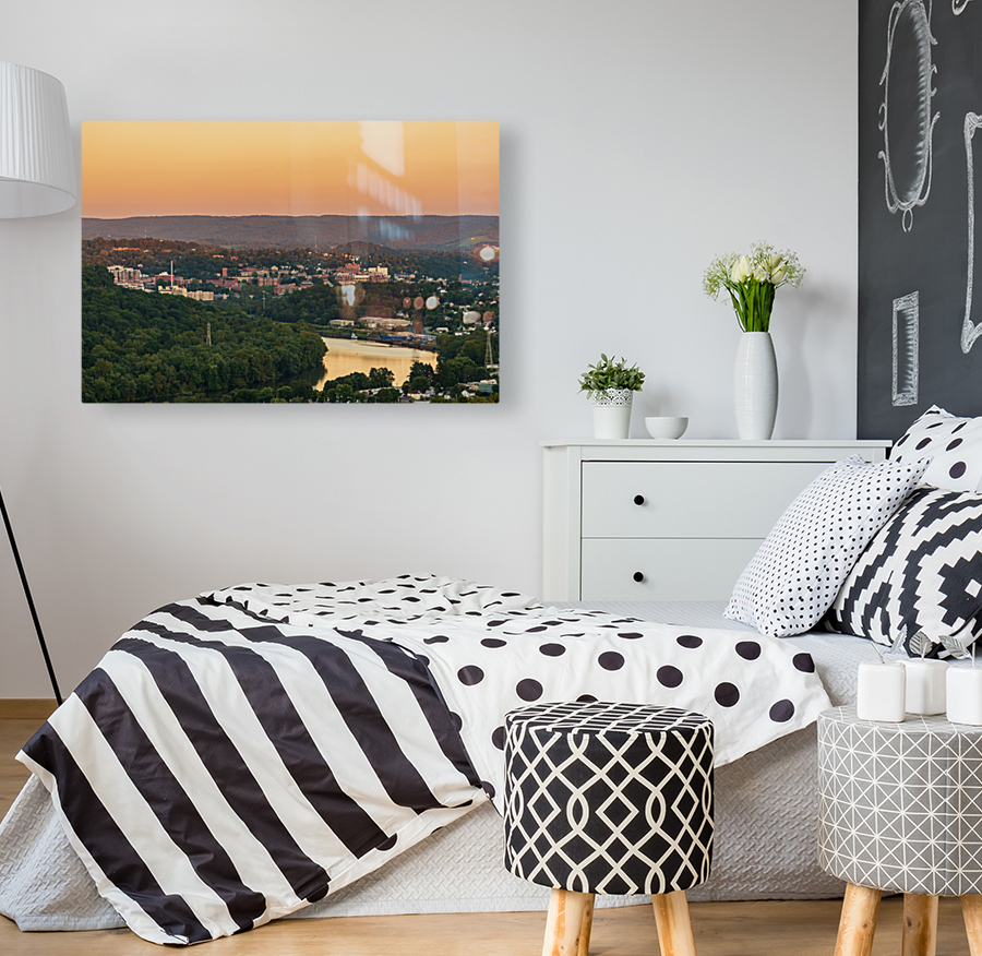 Sunset over Downtown Morgantown Reproduction