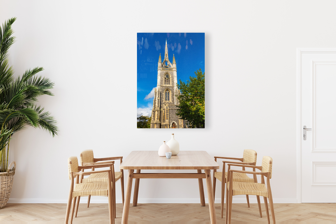 Unusual tower crown spire in Faversham Kent Reproduction