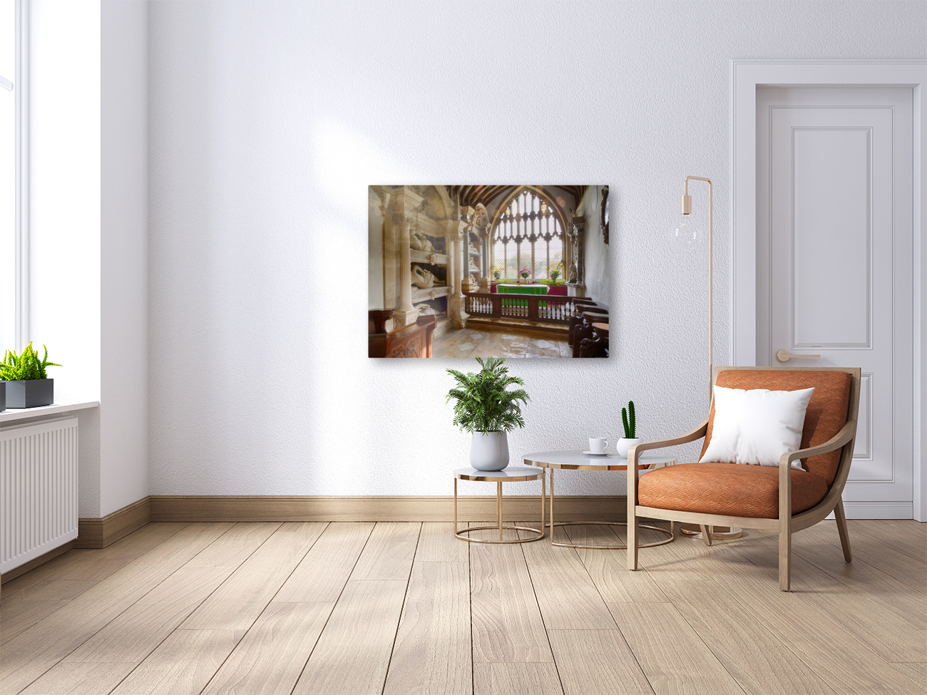 Interior of St Mary Church Swinbrook Reproduction