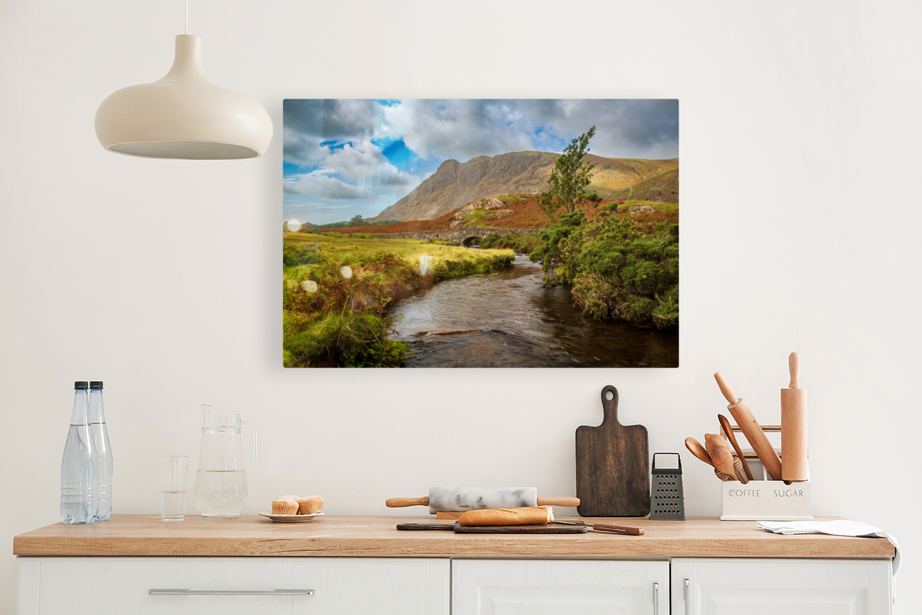 Stone bridge over river by Wastwater Reproduction