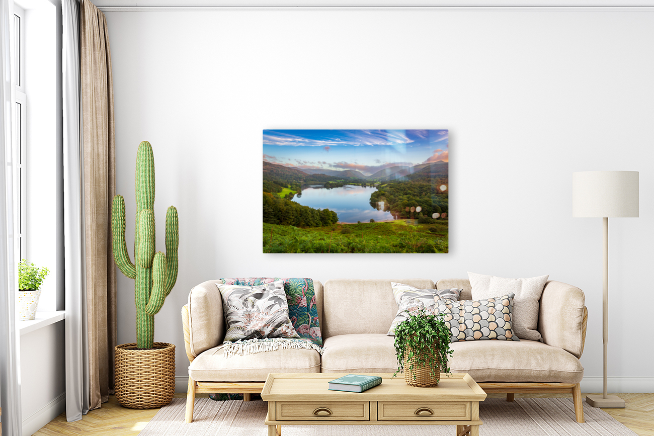 Lake Grasmere at dawn in Lake District Reproduction