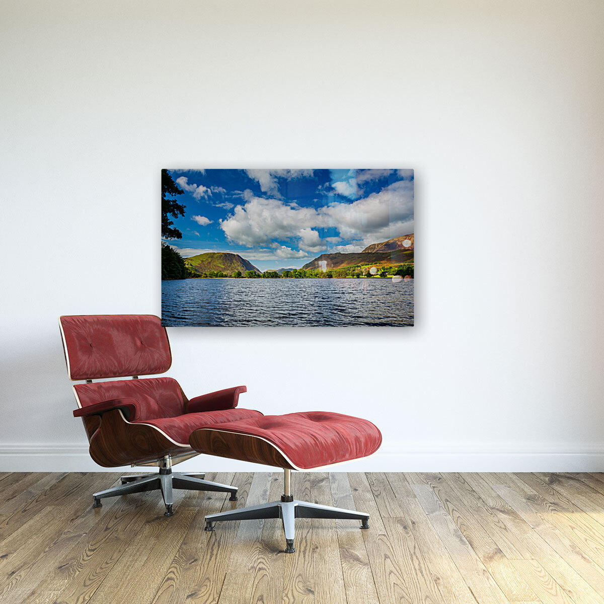 Reflections in Buttermere in Lake District Reproduction