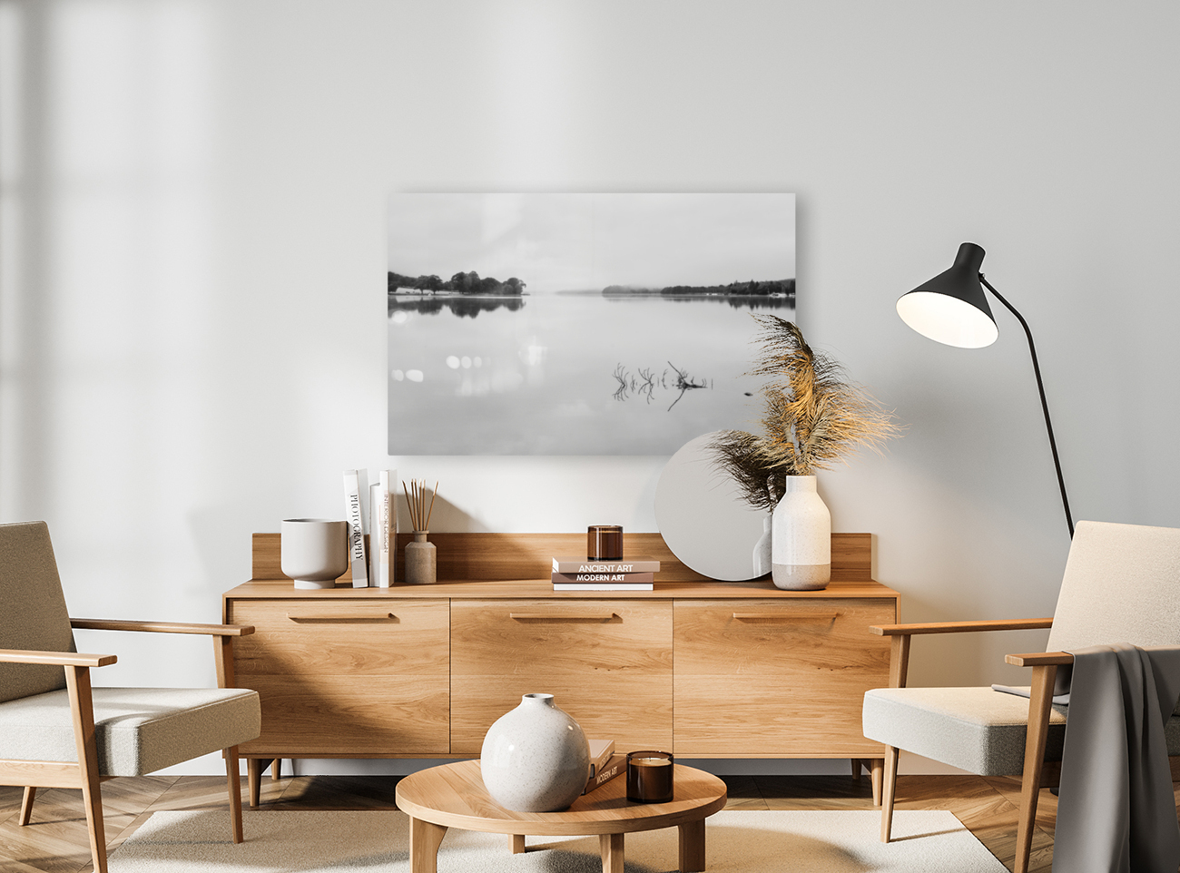 Reflection of branch in Coniston Water  Reproduction