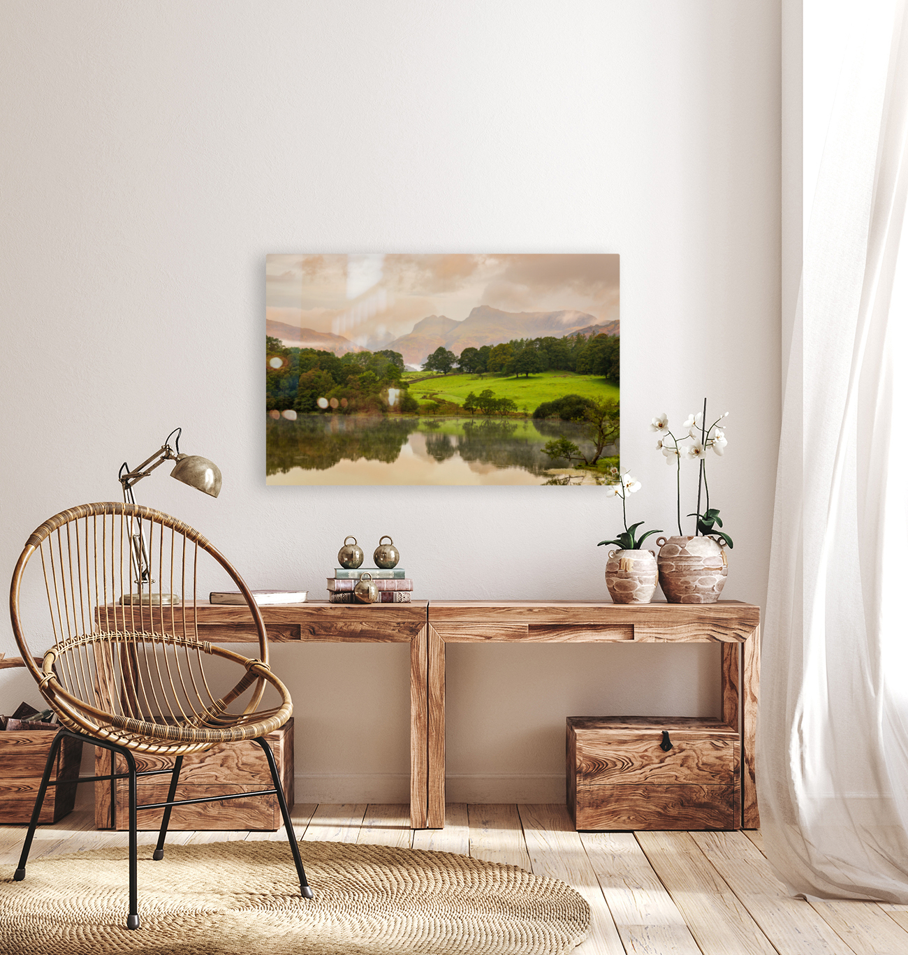 Sunrise at Loughrigg Tarn in Lake District Reproduction