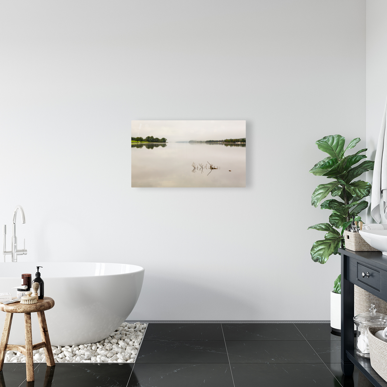 Reflection of branch in Coniston Water  Reproduction