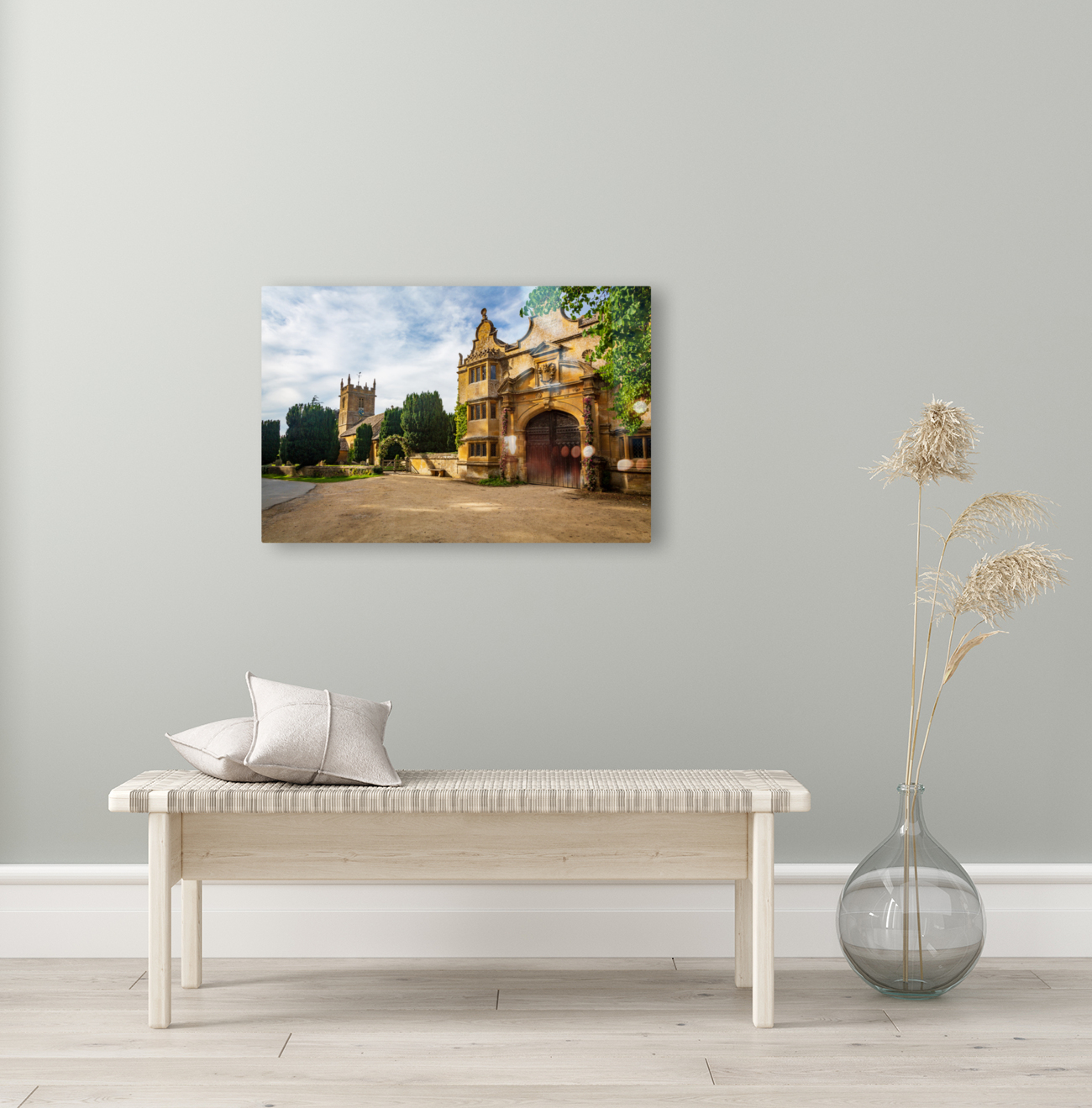 Stanway House and St Peters Church Stanton Reproduction