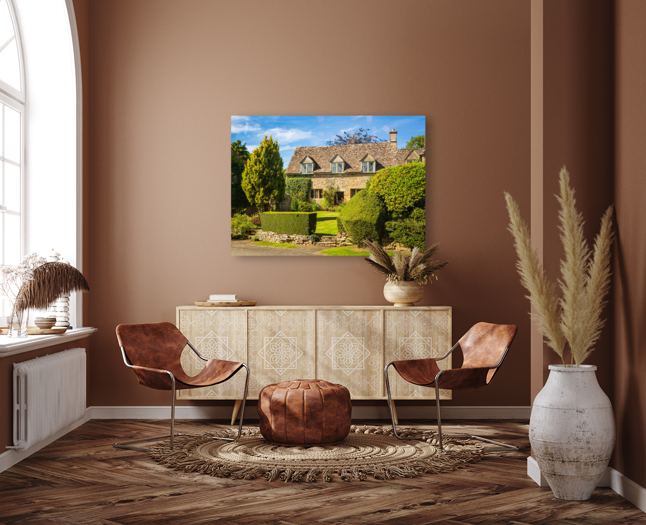 Old cotswold stone house in Icomb Reproduction